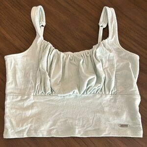 Hollister light green crop top